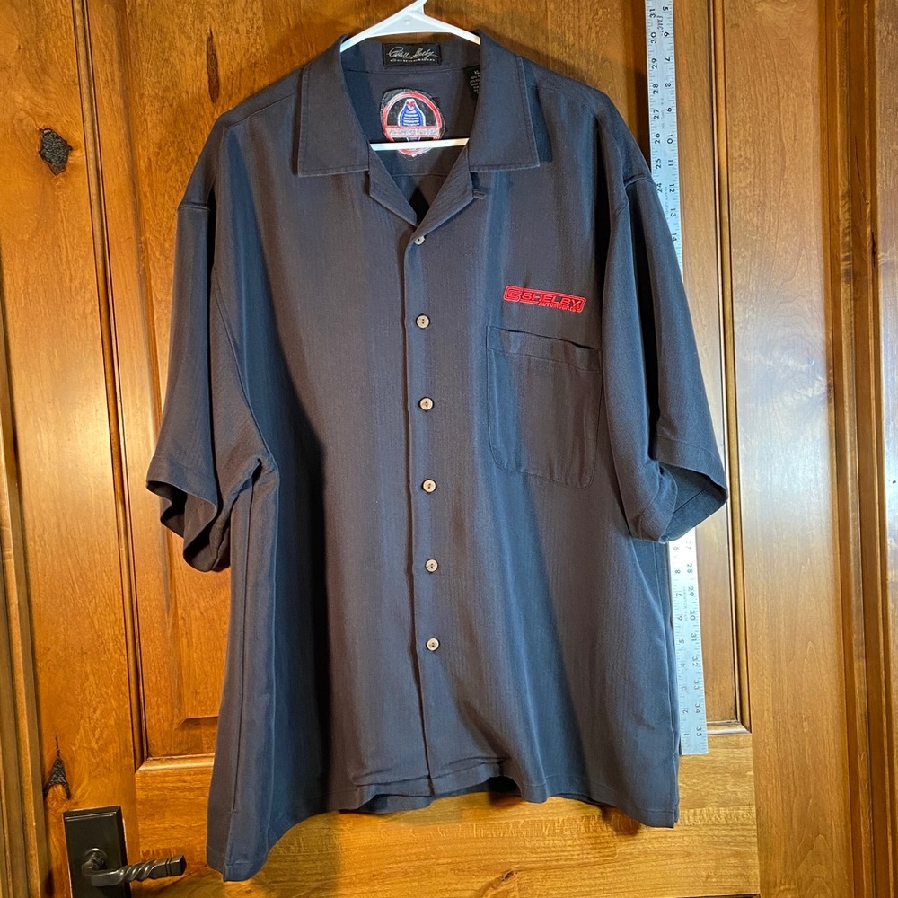 Carroll Shelby Cobra Collection Mens Size XL Short Sleeve Monogramed Shirt. Rare